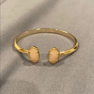 Kendra Scott gold and light pink bangle